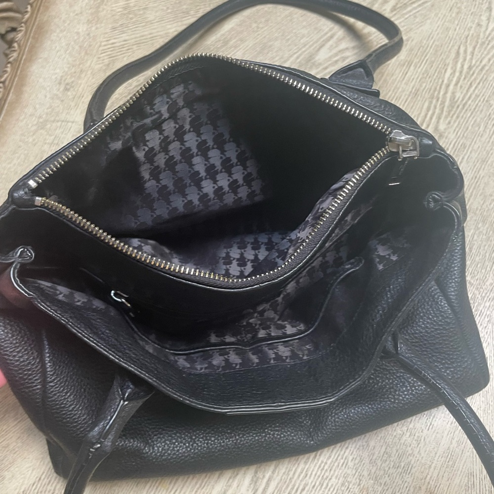 Karl Lagerfeld Black Leather Shoulder Bag - Picture 5 of 6